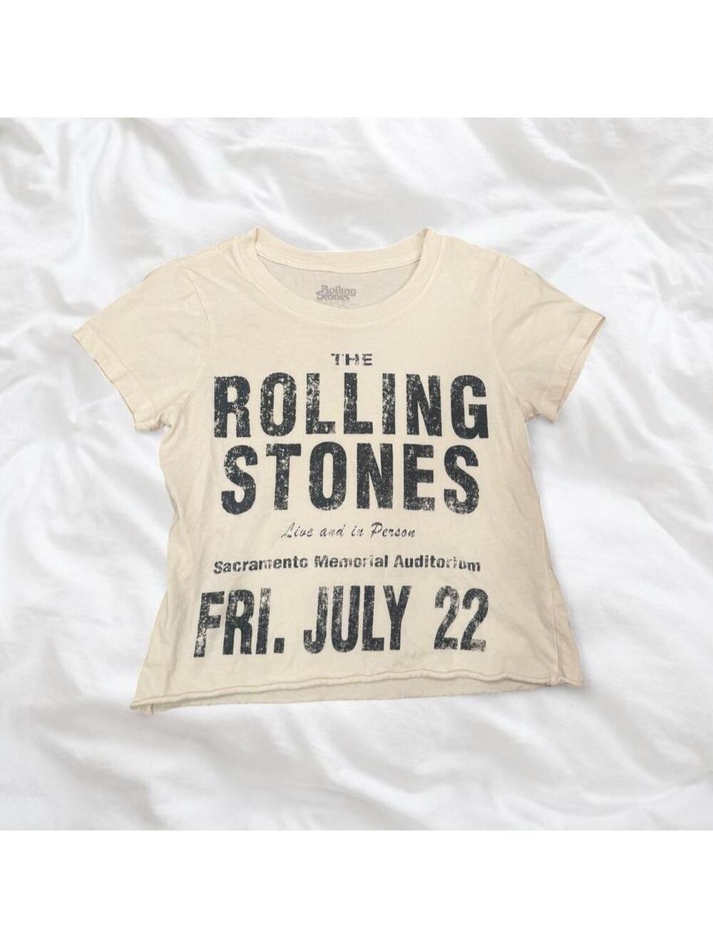 Rolling Stones People of Leisure Graphic Baby Tee Size XS